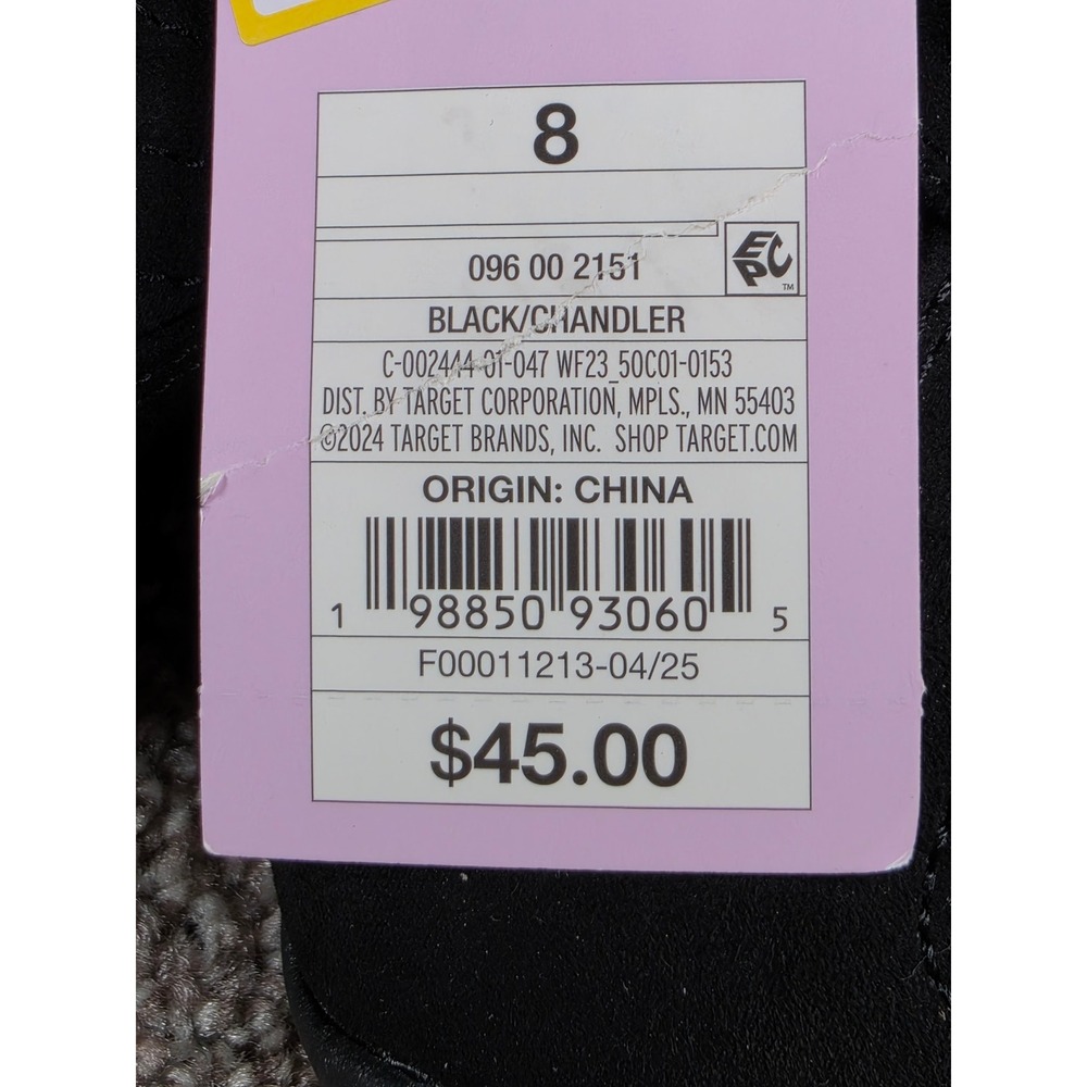 Wild Fable Chandler Women Black Cream Striped Low Top Sneakers Size 8 NEW - Picture 2 of 6